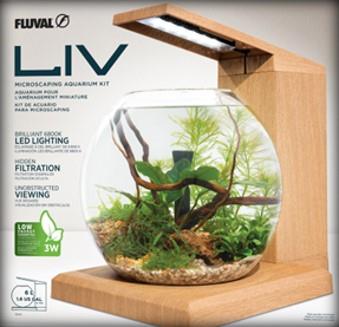 Fluval LIV 6.7 Microscaping Aquarium Kit Teak