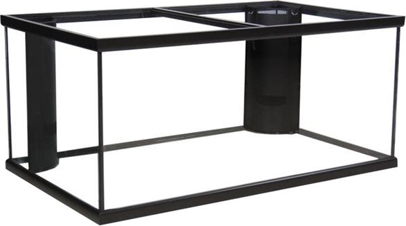Marineland Corner-Flo Aquarium Black 120 gal with 1 Overflow 48" x 24" x 24"