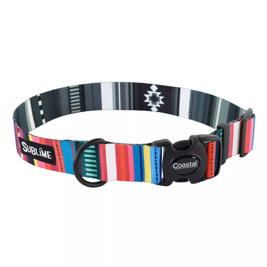 Sublime Adjustable Dog Collar-Native Stripe LG