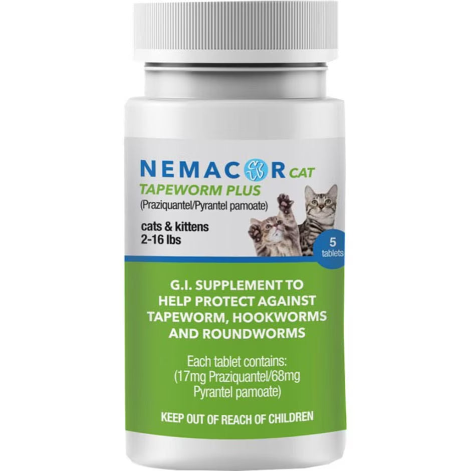 NEMACOR TAPEWORM PLUS TABLETS FOR CATS